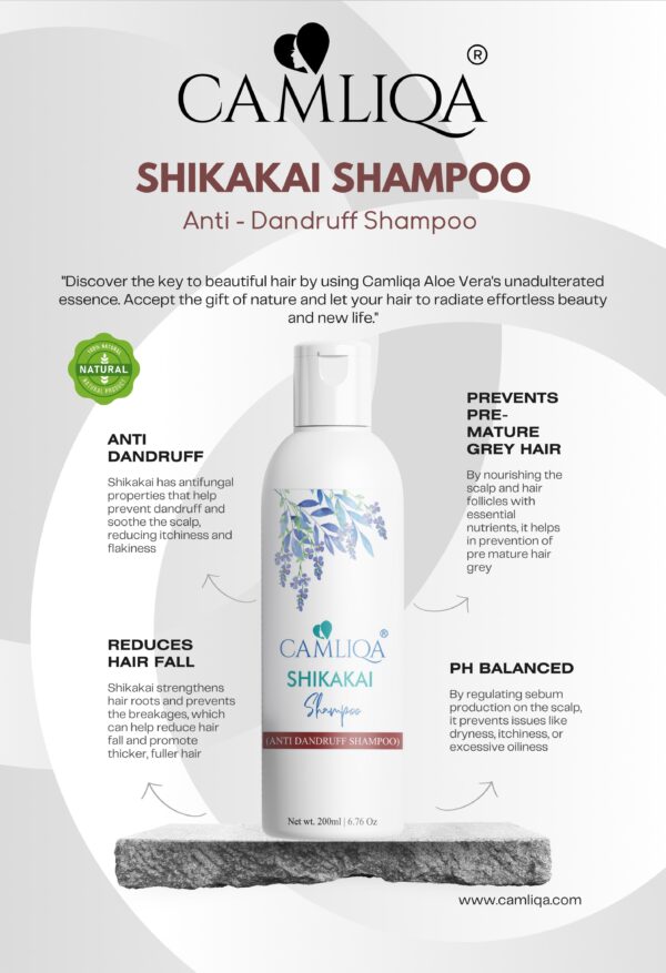 Camliqa Shikakai Shampoo | Natural Anti-Dandruff & Hair Strengthening