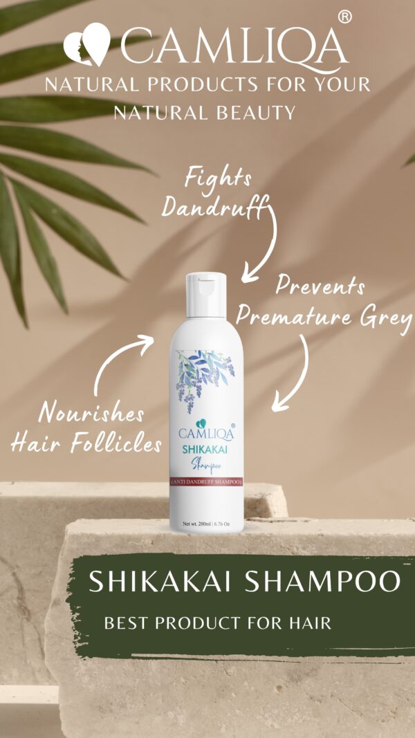 Camliqa Shikakai Shampoo | Natural Anti-Dandruff & Hair Strengthening