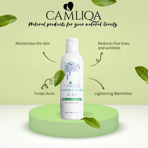 Aloe Vera & Tea Tree Oil Face Wash for Dry Skin | Camliqa Natural Skin