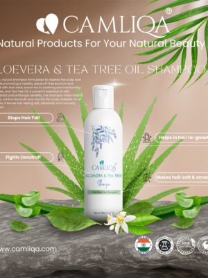 Camliqa Aloe Vera & Tea Tree Oil Shampoo | Anti-Dandruff & Scalp Care