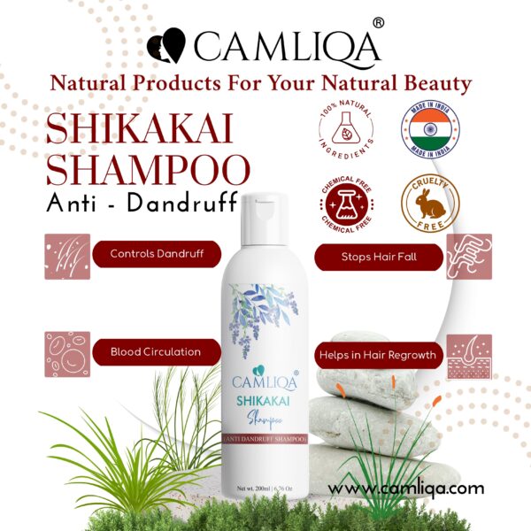 Camliqa Shikakai Shampoo | Natural Anti-Dandruff & Hair Strengthening