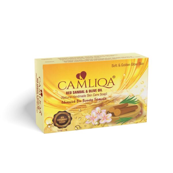 Camliqa Red Sandal Soap | Natural and Handmade Soap for Skin Glowing