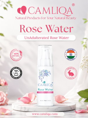 Camliqa Natural Rose Water | Pure & Alcohol-Free Toner for Glowing
